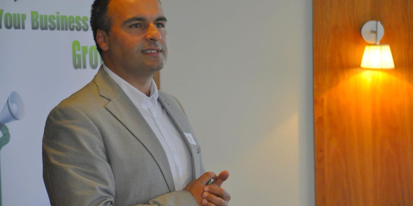 Dr Farhad Reyazat giving speech